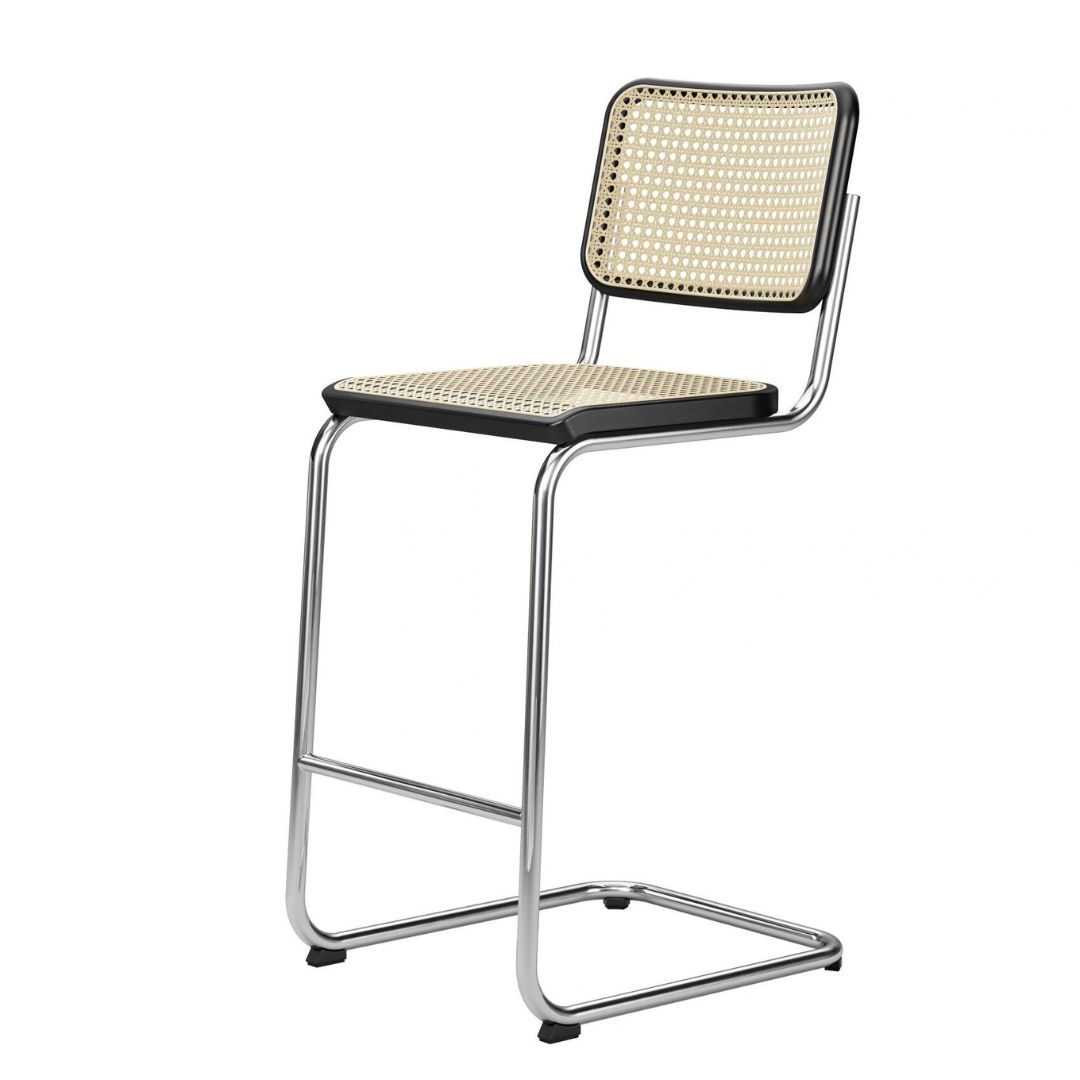 Thonet S32 VH Marcel Breuer Barhocker Buche schwarz gebeizt