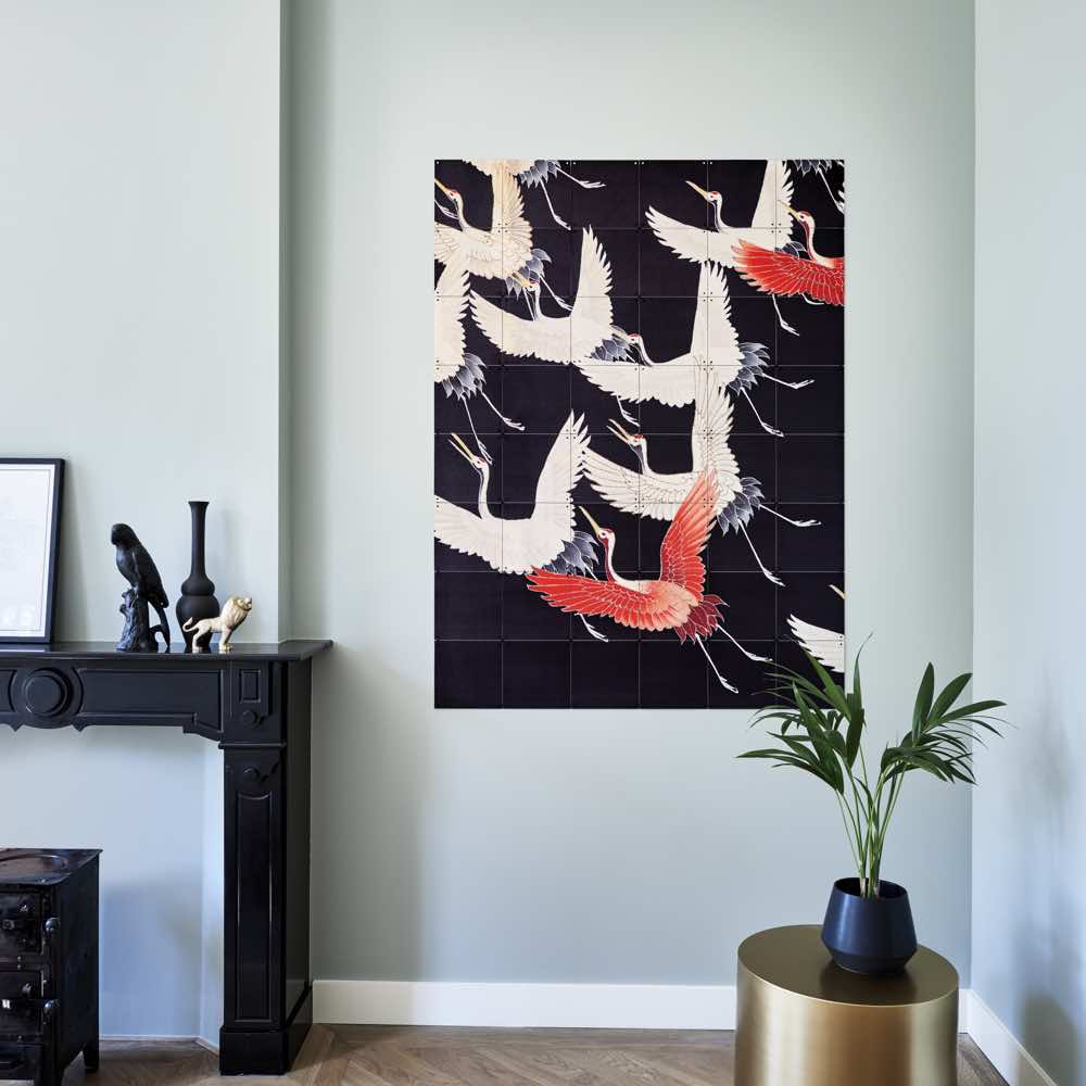 ixxi-kimono-with-cranes-ambiente-black ixxi-kimono-with-cranes-ambiente-black