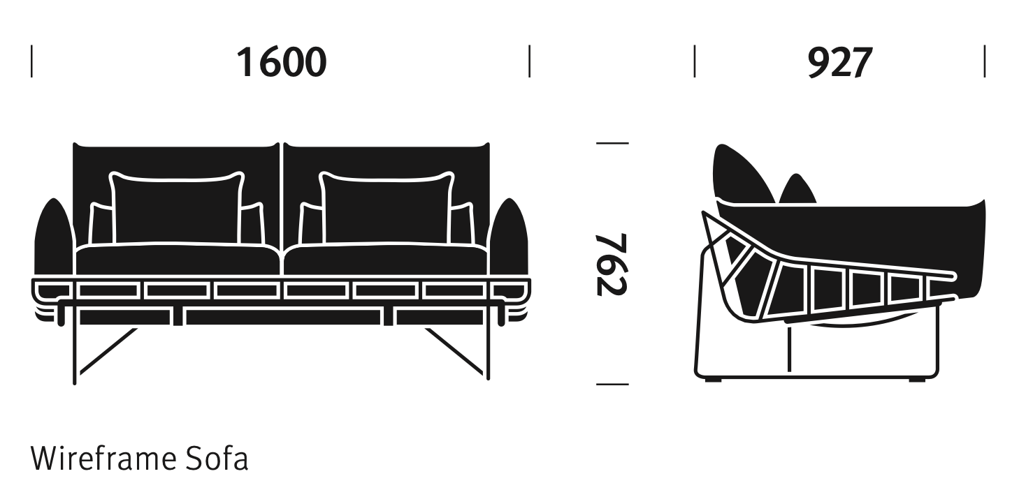 Herman Miller Wireframe Sofa Ausstellungsstück