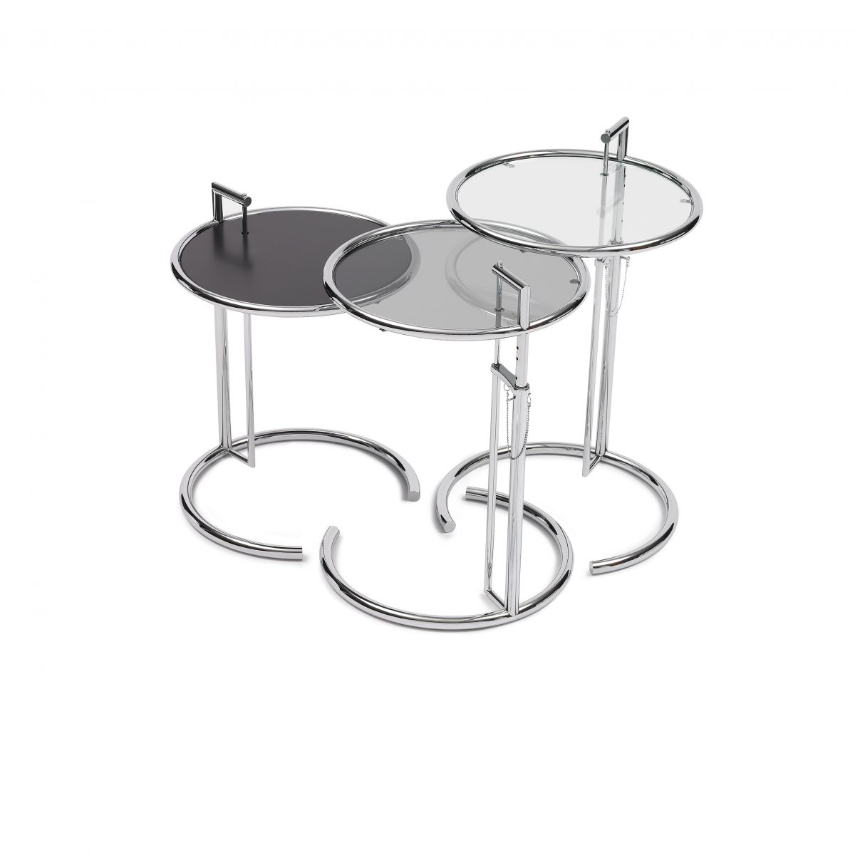 classicon-adjustable-table-e-1027-glass-clear-smoked-metal classicon-adjustable-table-e-1027-glass-clear-smoked-metal