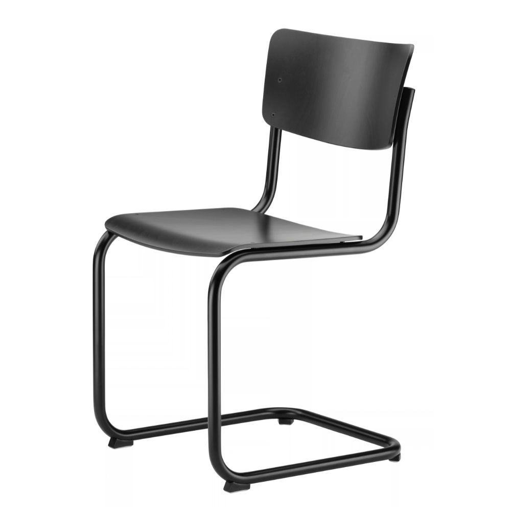 Thonet S43 schwarzes Gestell Mart Stam Freischwinger