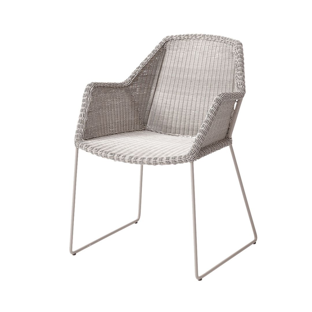Cane-line Breeze Gartenstuhl Kufengestell Weiß-grau