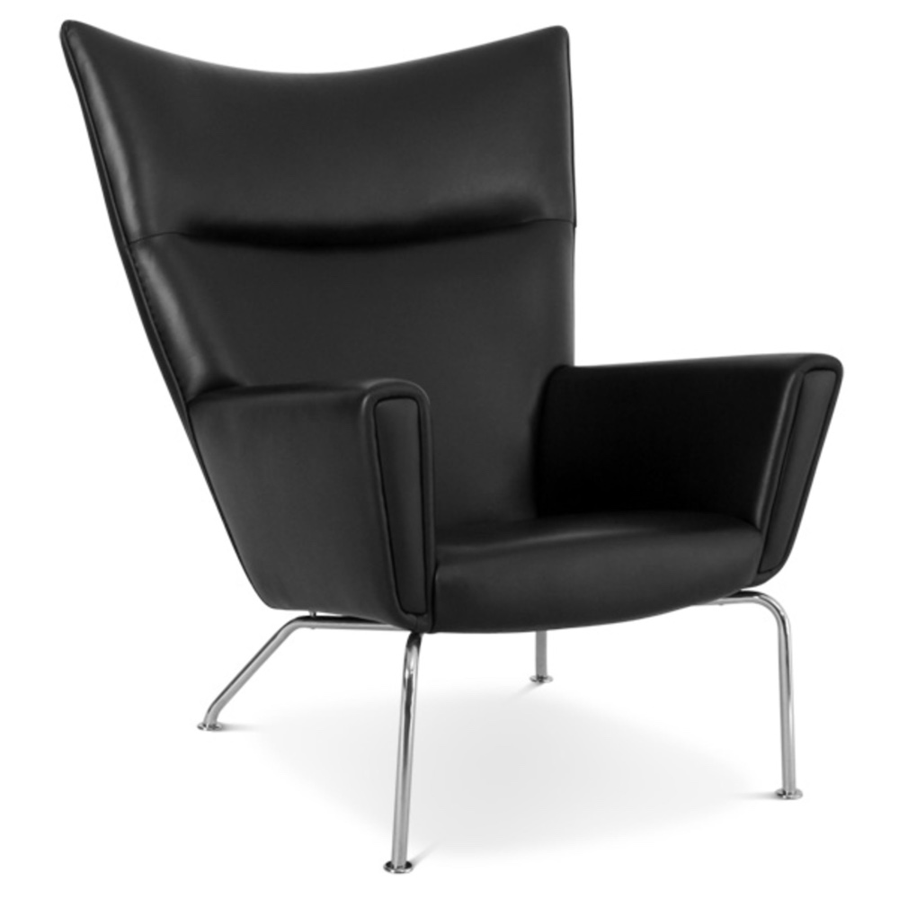 carl-hansen-wingchair-leder-schwarz