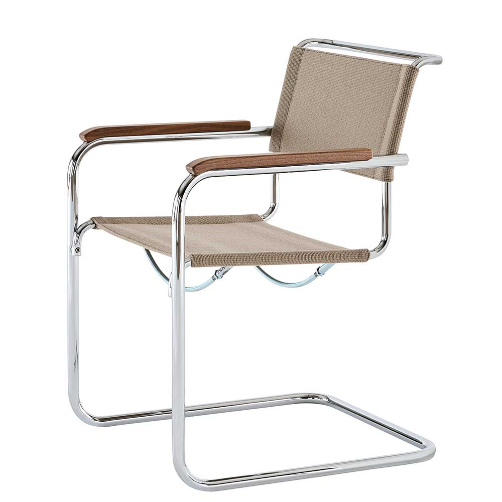 Thonet S34 V Soft Gabriel Stoff Gelbgrau 