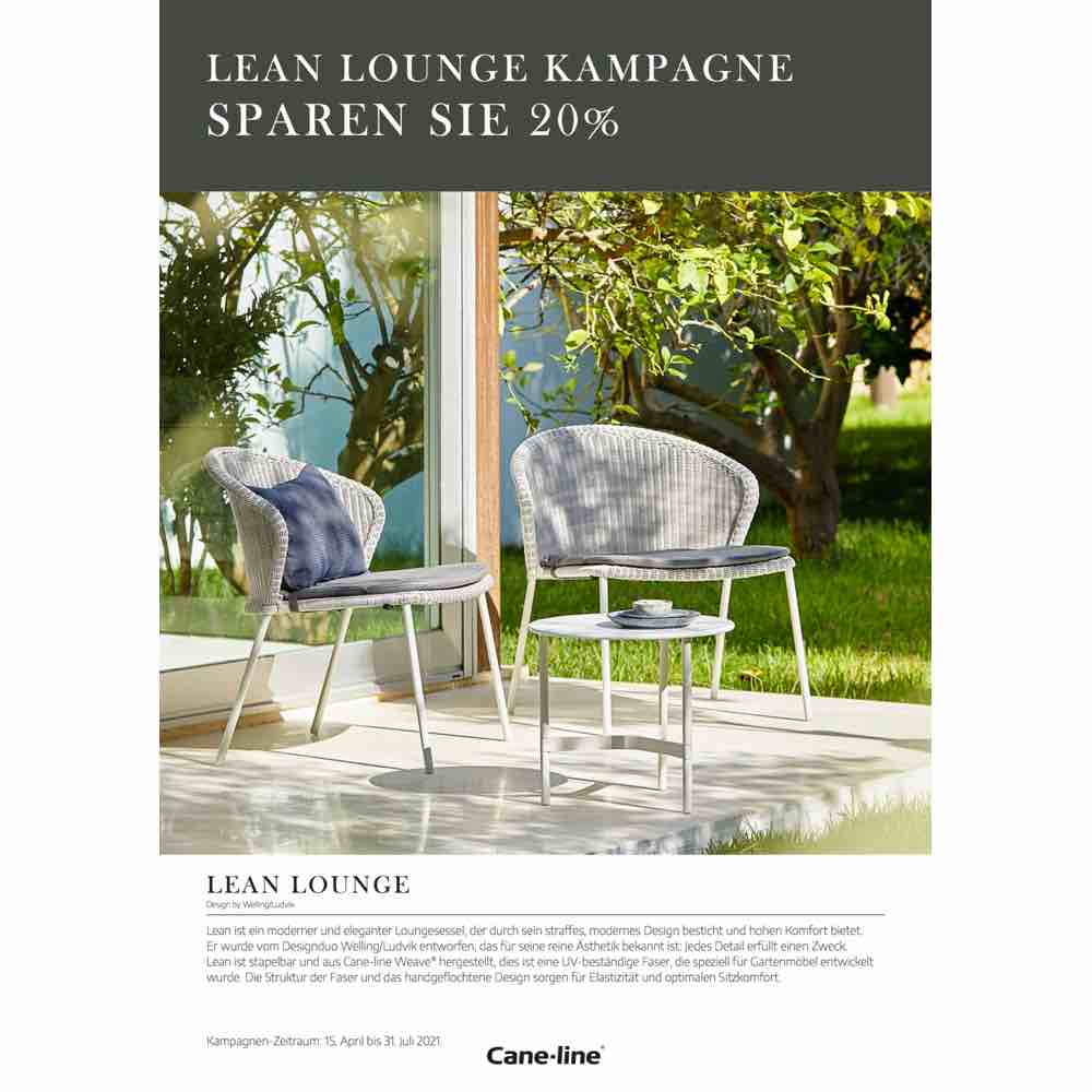 Cane-line Lean Loungesessel, stapelbar 