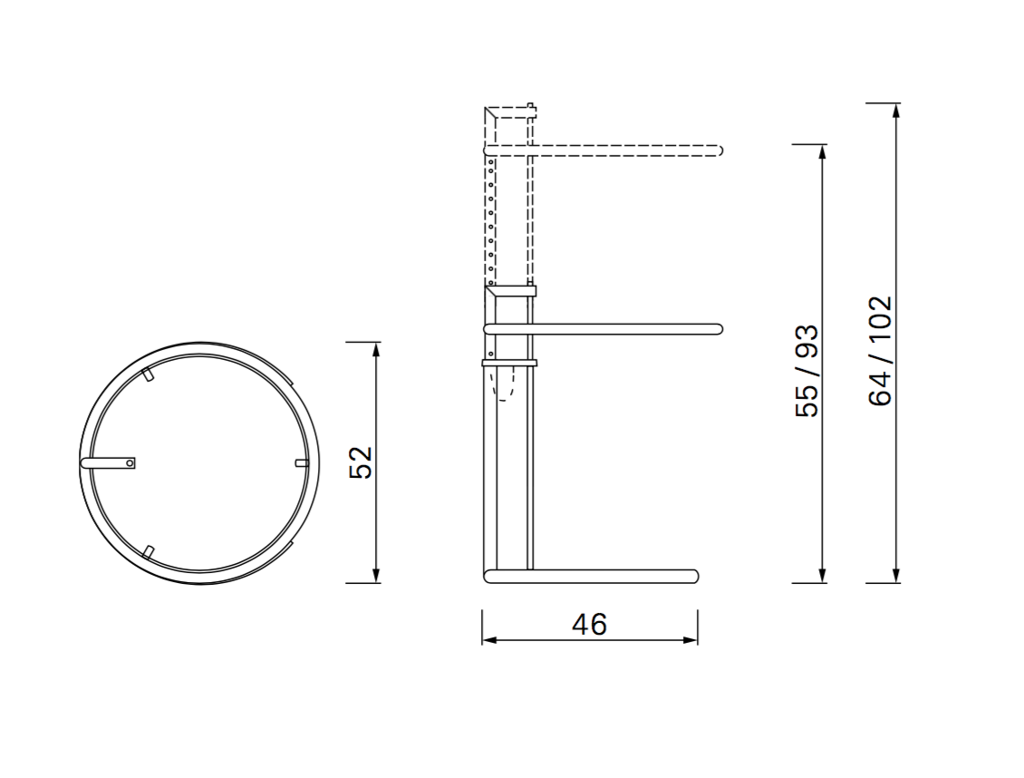 Adjustable Table E1027 Black Version