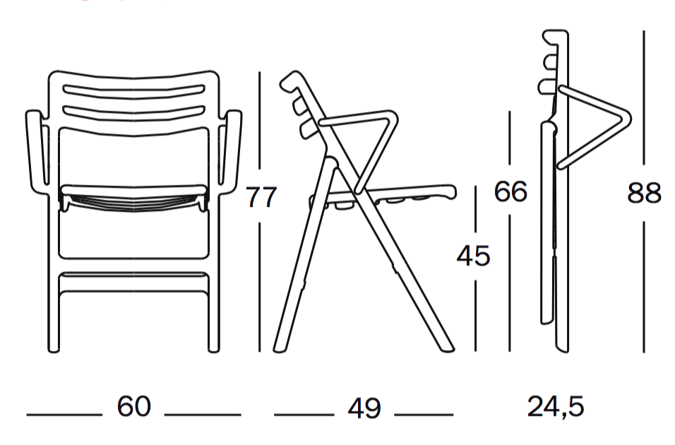 Folding Air-Chair with Arms