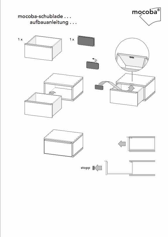 Mocoba Schub Aufbauanleitung