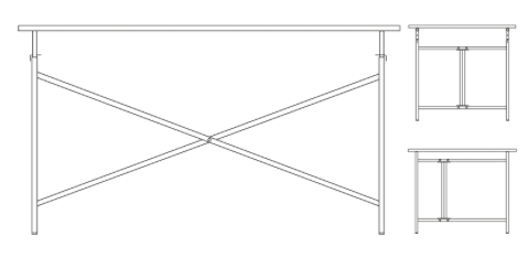 Tischgestell Eiermann 2=